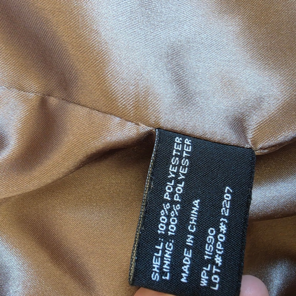Weatherproof Mens Tan Microfiber Faux Suede Full Zip Bomber Jacket Large - Picture 9 of 16